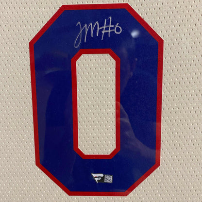 Framed Autographed/Signed Tyrese Maxey 35x39 Philadelphia 76ers Sixers Cream City Edition Basketball Jersey Fanatics COA