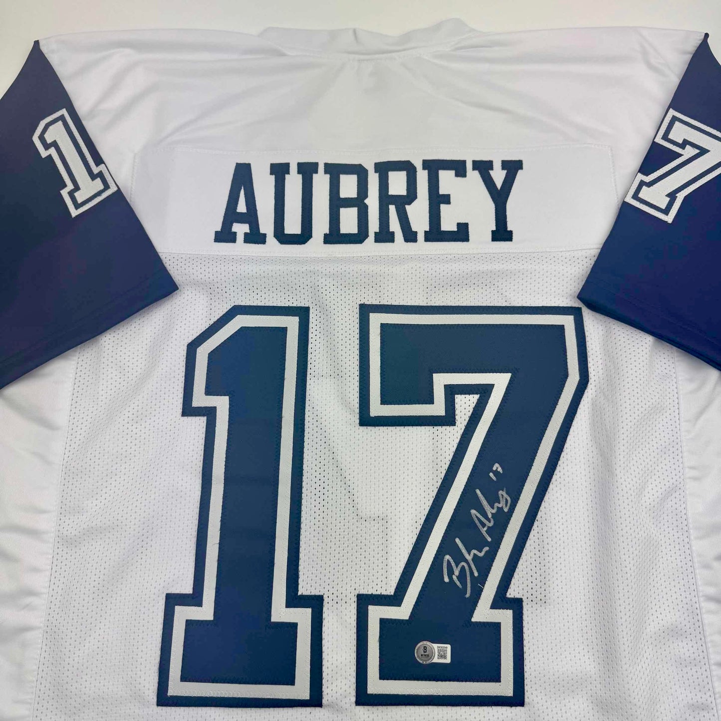 Autographed/Signed Brandon Aubrey Dallas Color Rush Football Jersey Beckett BAS COA
