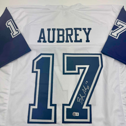 Autographed/Signed Brandon Aubrey Dallas Color Rush Football Jersey Beckett BAS COA