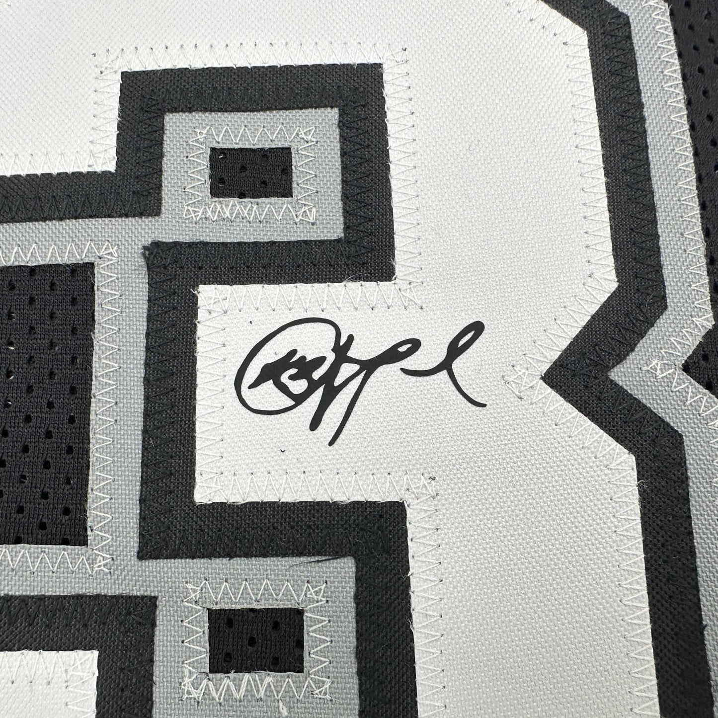 Facsimile Autographed Chris Paul San Antonio Black Reprint Laser Auto Basketball Jersey Size Men's XL