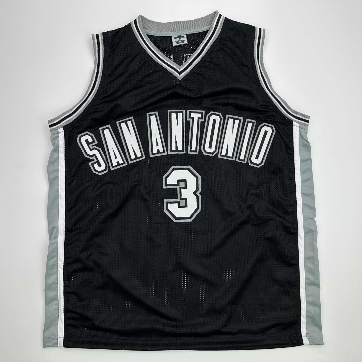 Facsimile Autographed Chris Paul San Antonio Black Reprint Laser Auto Basketball Jersey Size Men's XL