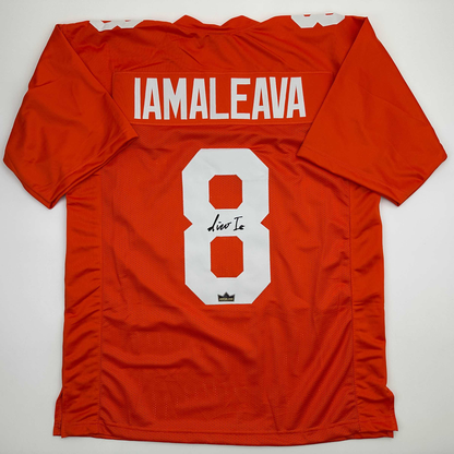 Facsimile Autographed Nico Iamaleava Tennessee Orange Reprint Laser Auto College Football Jersey Size Men's XL