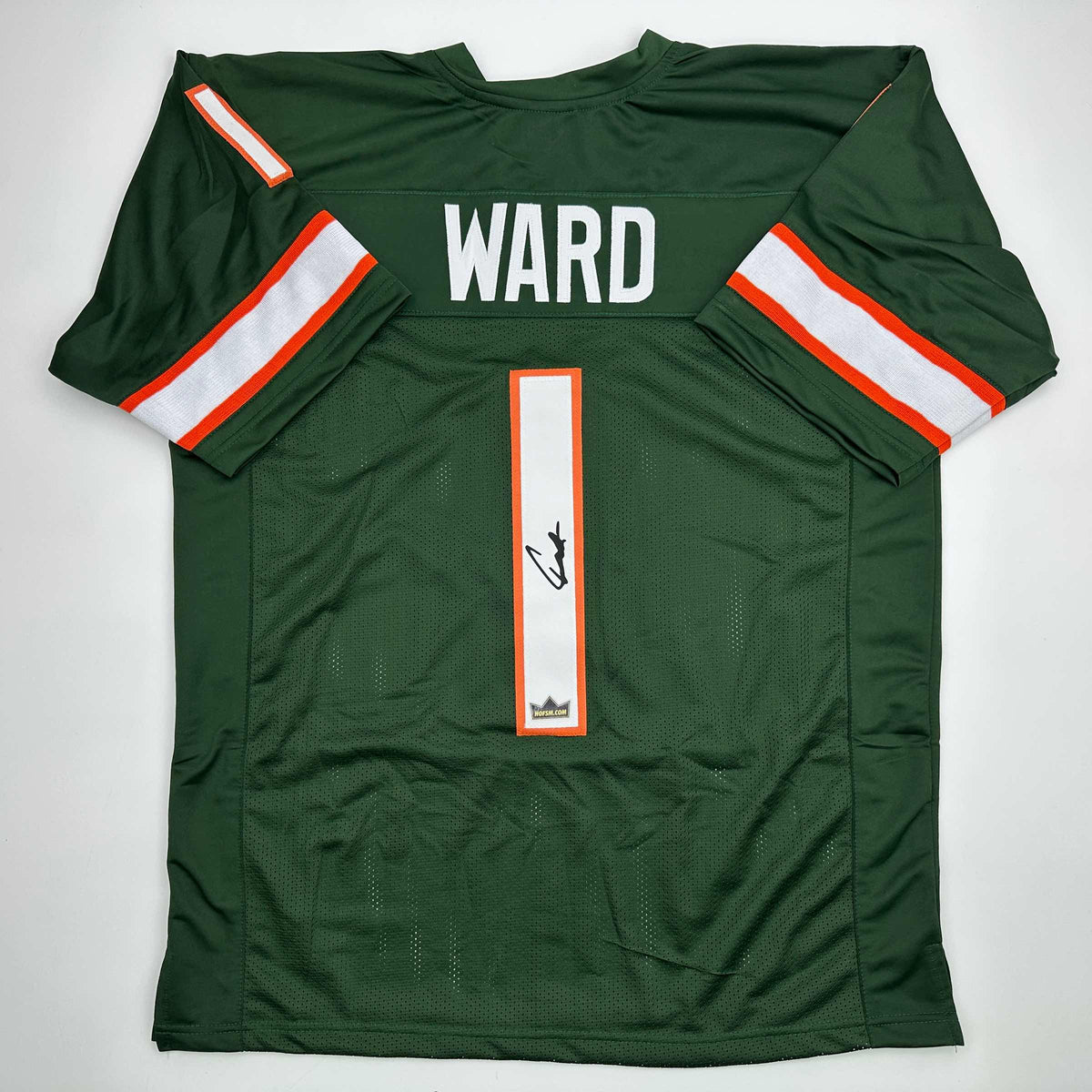 Facsimile Autographed Cameron Cam Ward Miami Green Reprint Laser Auto College Football Jersey Size Men's XL
