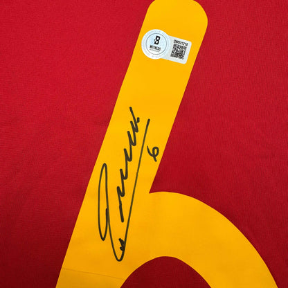 Autographed/Signed Andres Iniesta Spain Red World Cup Soccer Futbol Jersey Beckett BAS COA