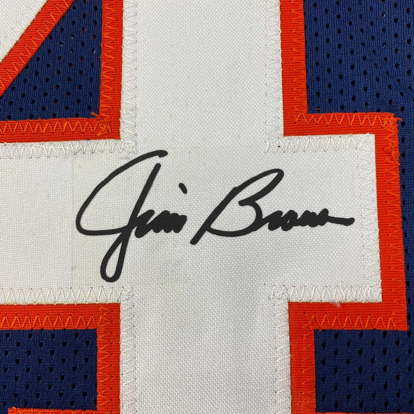 Facsimile Autographed Jim Brown Syracuse Blue Reprint Laser Auto College Football Jersey Size Men's XL