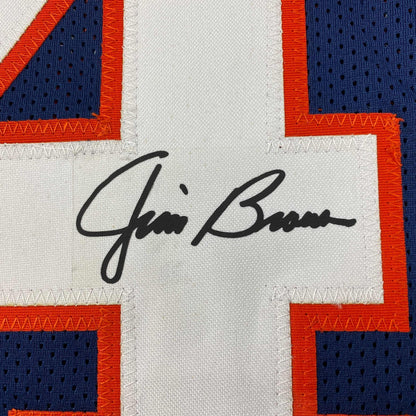 Facsimile Autographed Jim Brown Syracuse Blue Reprint Laser Auto College Football Jersey Size Men's XL