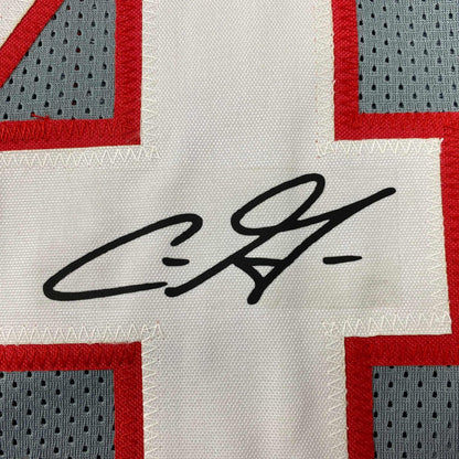 Facsimile Autographed Chris Godwin Tampa Bay Grey Pewter Reprint Laser Auto Football Jersey Size Men's XL