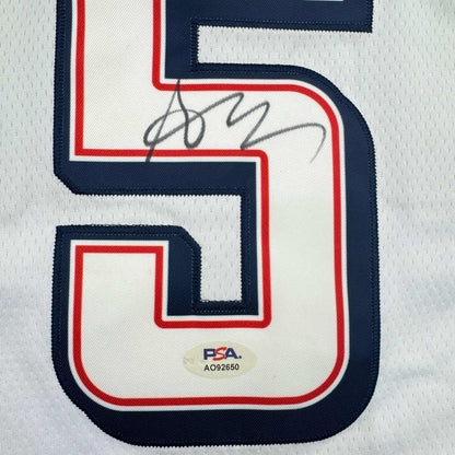 Autographed/Signed Anthony Edwards United States USA White Basketball Jersey PSA COA