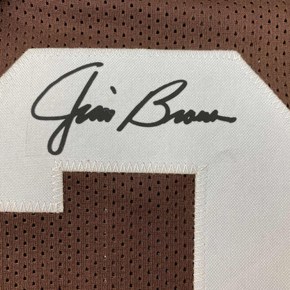 Facsimile Autographed Jim Brown Cleveland Brown Reprint Laser Auto Football Jersey Size Men's XL