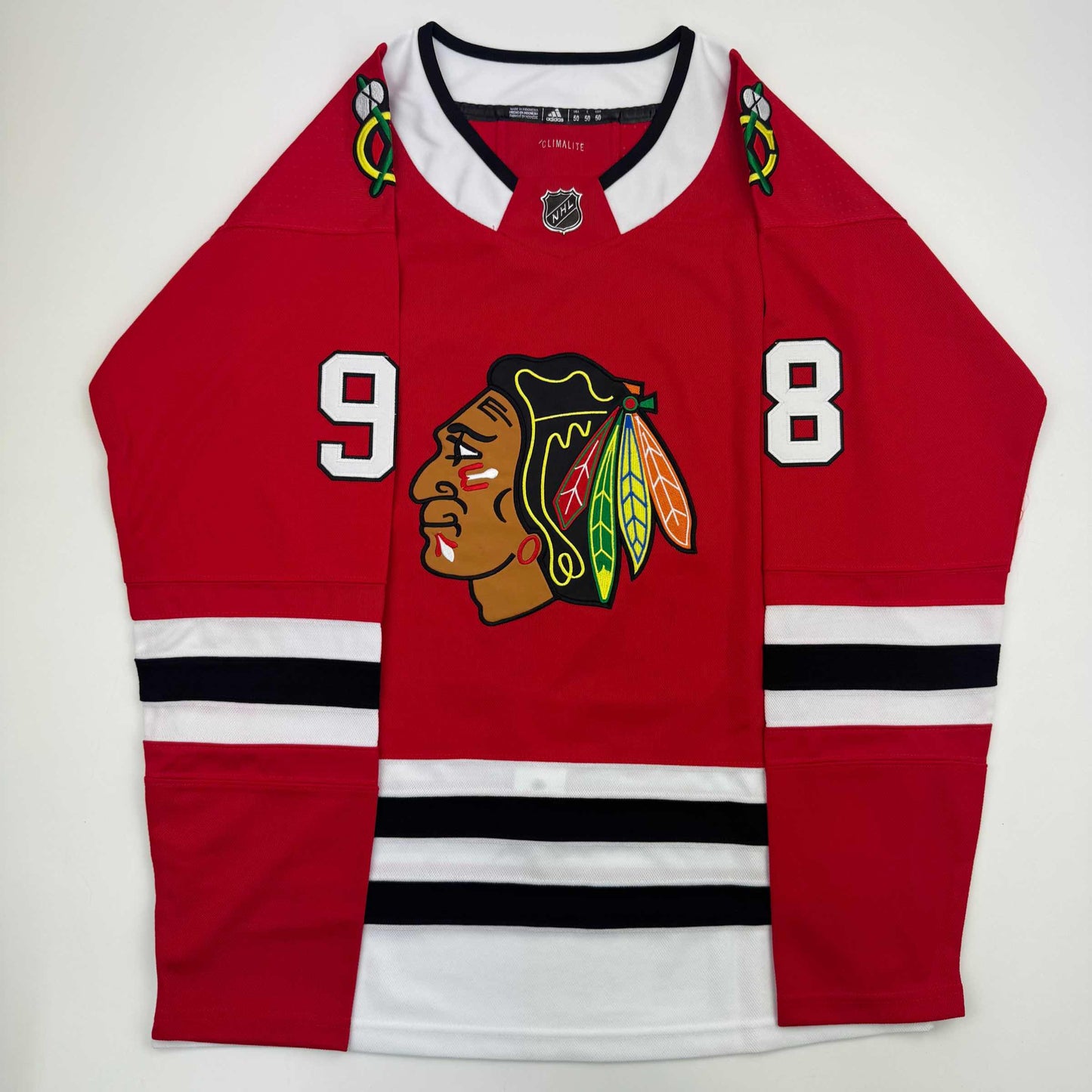 Autographed/Signed Connor Bedard Chicago Blackhawks Red Hockey Jersey PSA COA