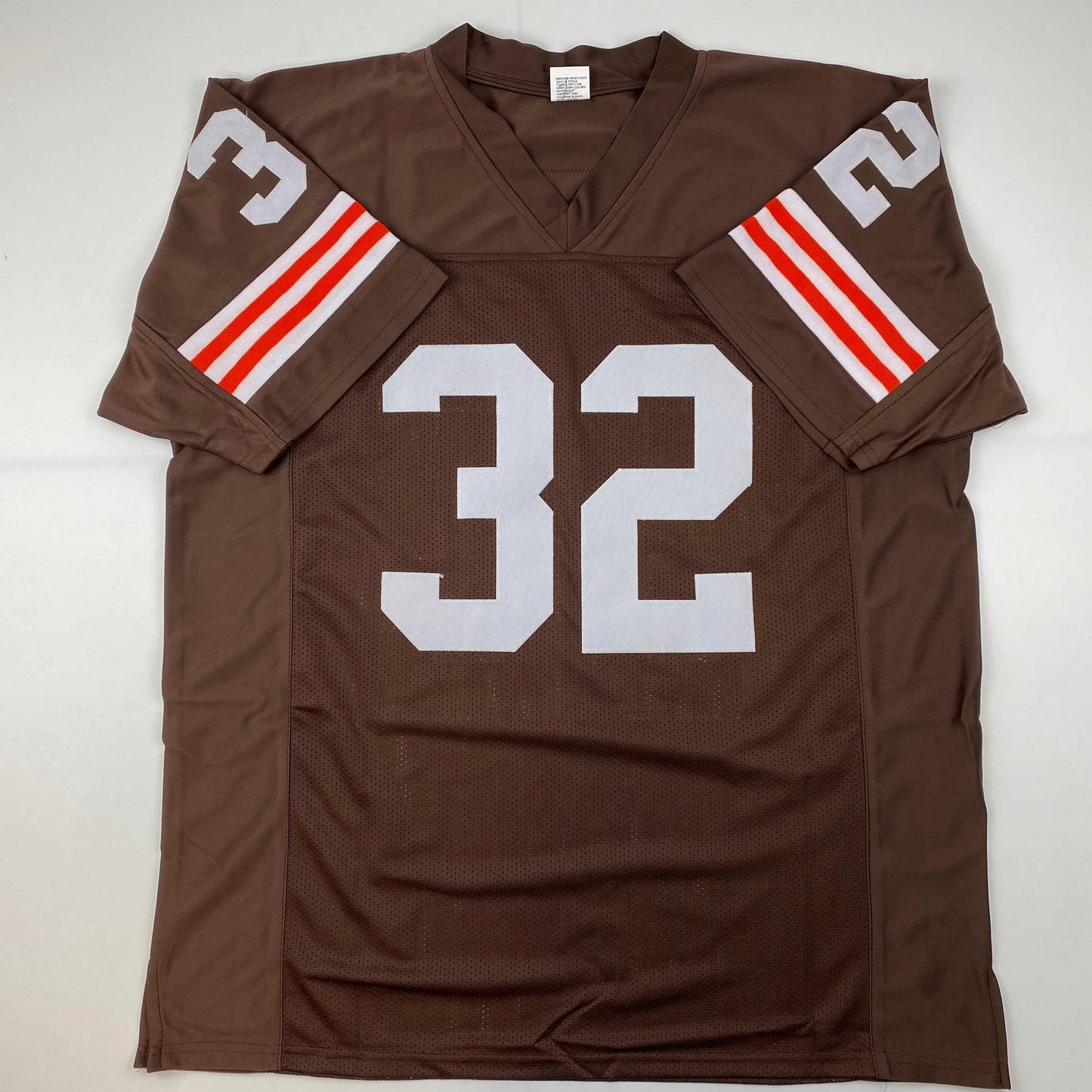 Facsimile Autographed Jim Brown Cleveland Brown Reprint Laser Auto Football Jersey Size Men's XL