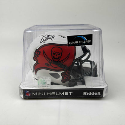 Autographed/Signed Warren Sapp Tampa Bay Buccaneers Lunar Eclipse Mini Football Helmet Beckett BAS COA