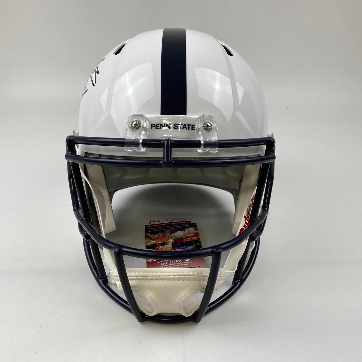 Autographed/Signed Miles Sanders Penn State Nittany Lions Full Size FS F/S Replica College Football Helmet JSA COA