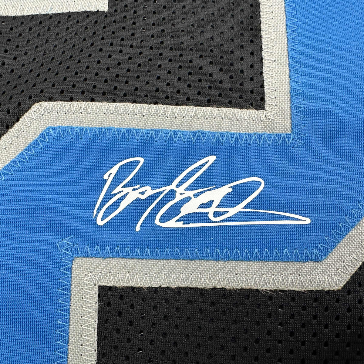Facsimile Autographed Barry Sanders Detroit Black Reprint Laser Auto Football Jersey Size Men's XL