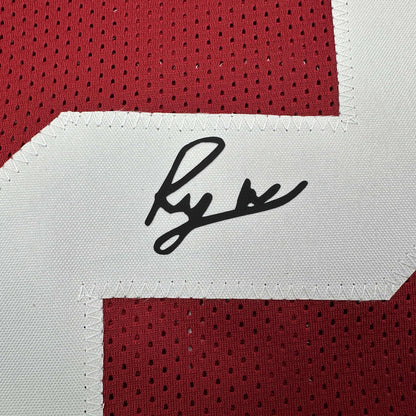 Facsimile Autographed Ryan Williams Alabama Red Reprint Laser Auto College Football Jersey Size Men's XL