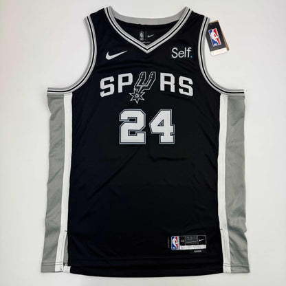 Autographed/Signed Devin Vassell San Antonio Black Basketball Jersey JSA COA