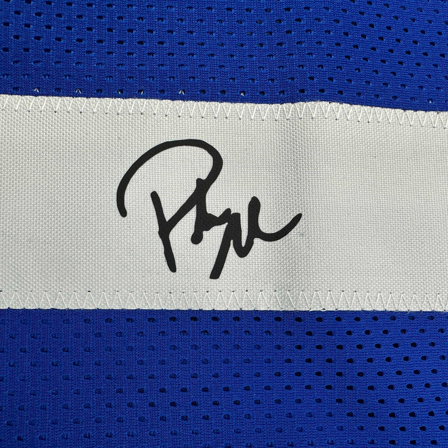Facsimile Autographed Pat McAfee Indianapolis Blue Reprint Laser Auto Football Jersey Size Men's XL