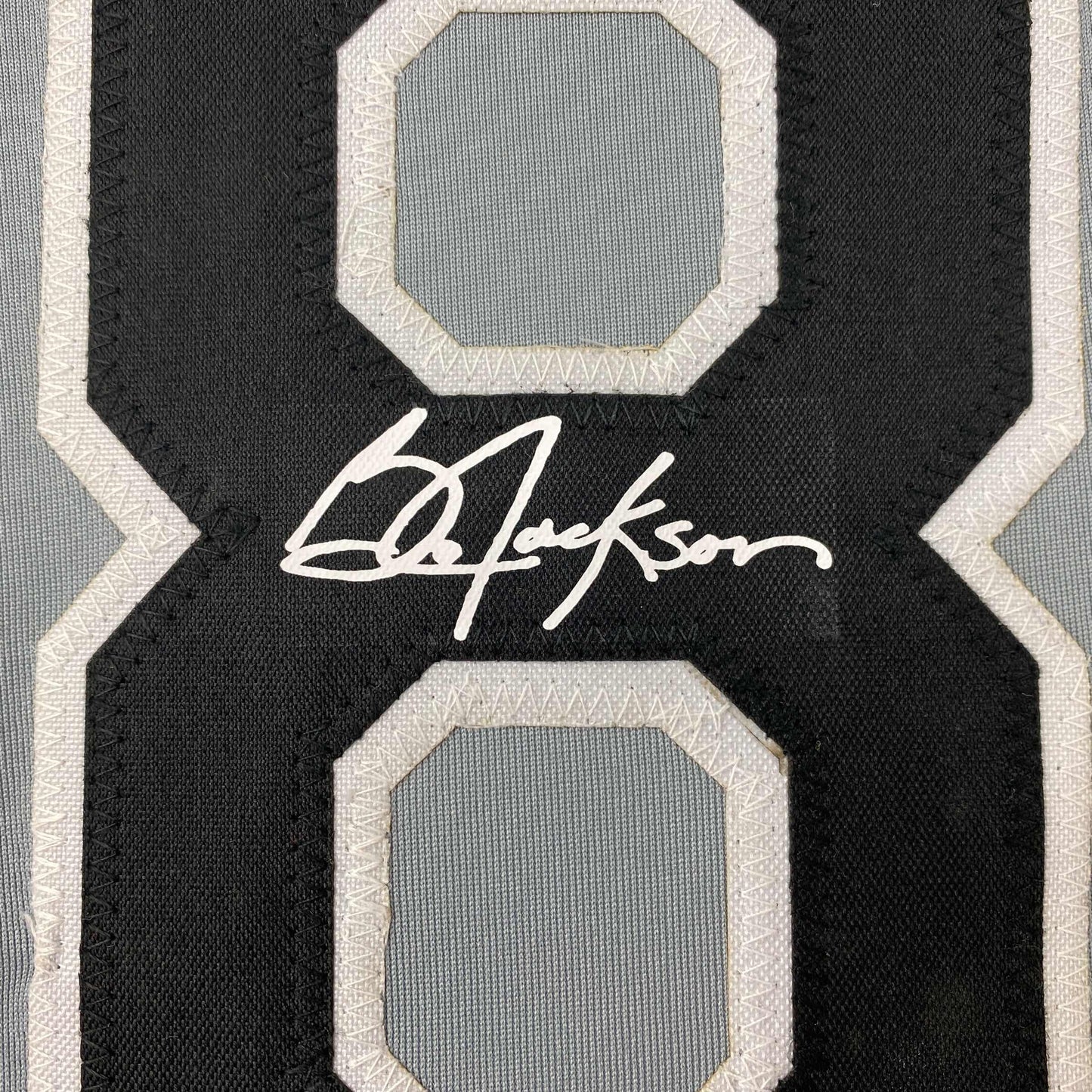 Facsimile Autographed Bo Jackson Chicago Grey Reprint Laser Auto Baseball Jersey Size Men's XL
