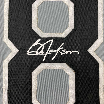 Facsimile Autographed Bo Jackson Chicago Grey Reprint Laser Auto Baseball Jersey Size Men's XL