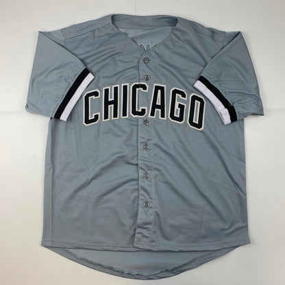Facsimile Autographed Bo Jackson Chicago Grey Reprint Laser Auto Baseball Jersey Size Men's XL