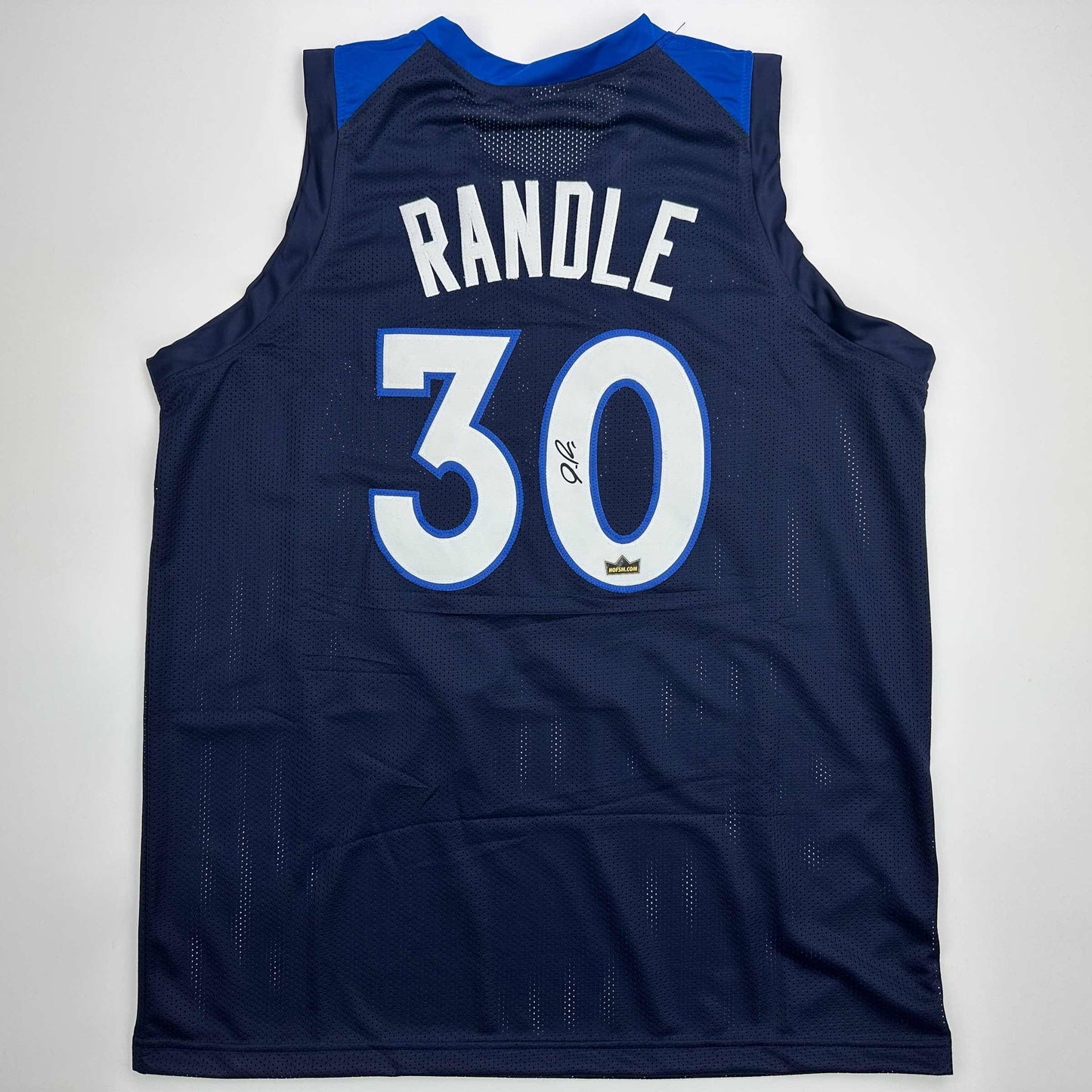 Facsimile Autographed Julius Randle Minnesota Blue Reprint Laser Auto Basketball Jersey Size Men's XL