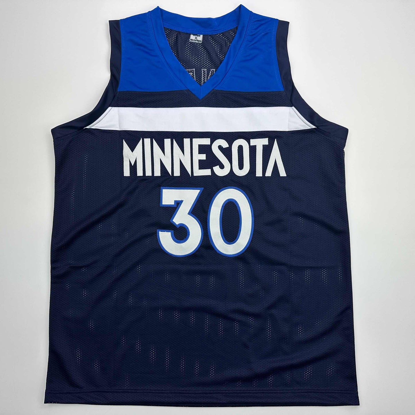 Facsimile Autographed Julius Randle Minnesota Blue Reprint Laser Auto Basketball Jersey Size Men's XL
