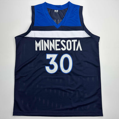 Facsimile Autographed Julius Randle Minnesota Blue Reprint Laser Auto Basketball Jersey Size Men's XL