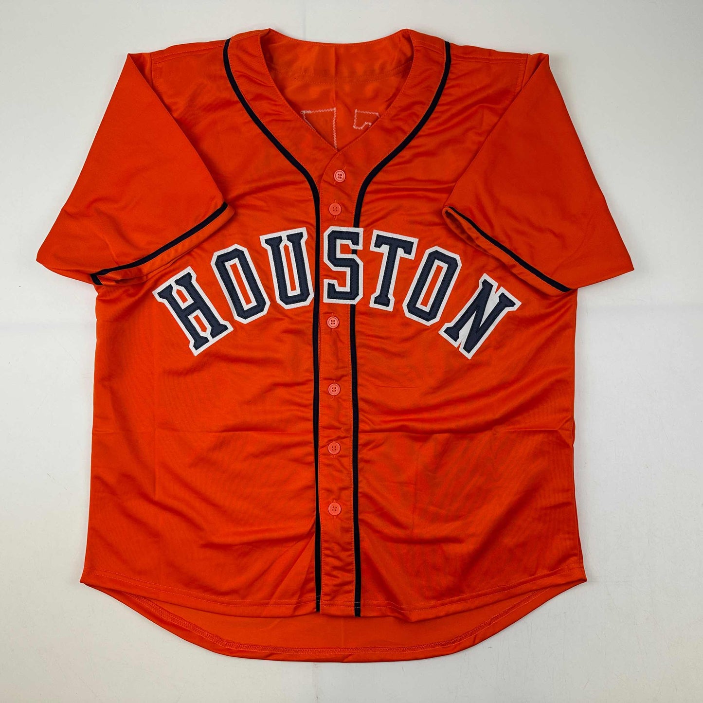 Facsimile Autographed Kyle Tucker Houston Orange Reprint Laser Auto Baseball Jersey Size Men's XL
