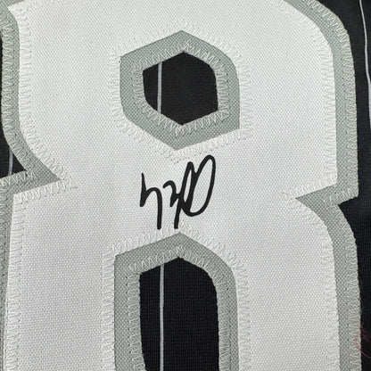 Facsimile Autographed Luis Robert Chicago Black Pinstripe City Connect Reprint Laser Auto Baseball Jersey Size Men's XL