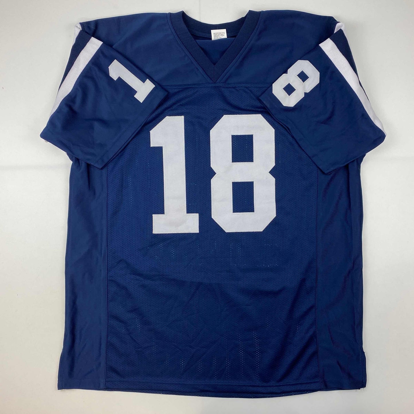 Facsimile Autographed Archie Manning Ole Miss Blue Reprint Laser Auto College Football Jersey Size Men's XL