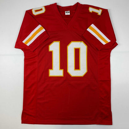 Facsimile Autographed Tyreek Hill Kansas City Red Reprint Laser Auto Football Jersey Size Men's XL