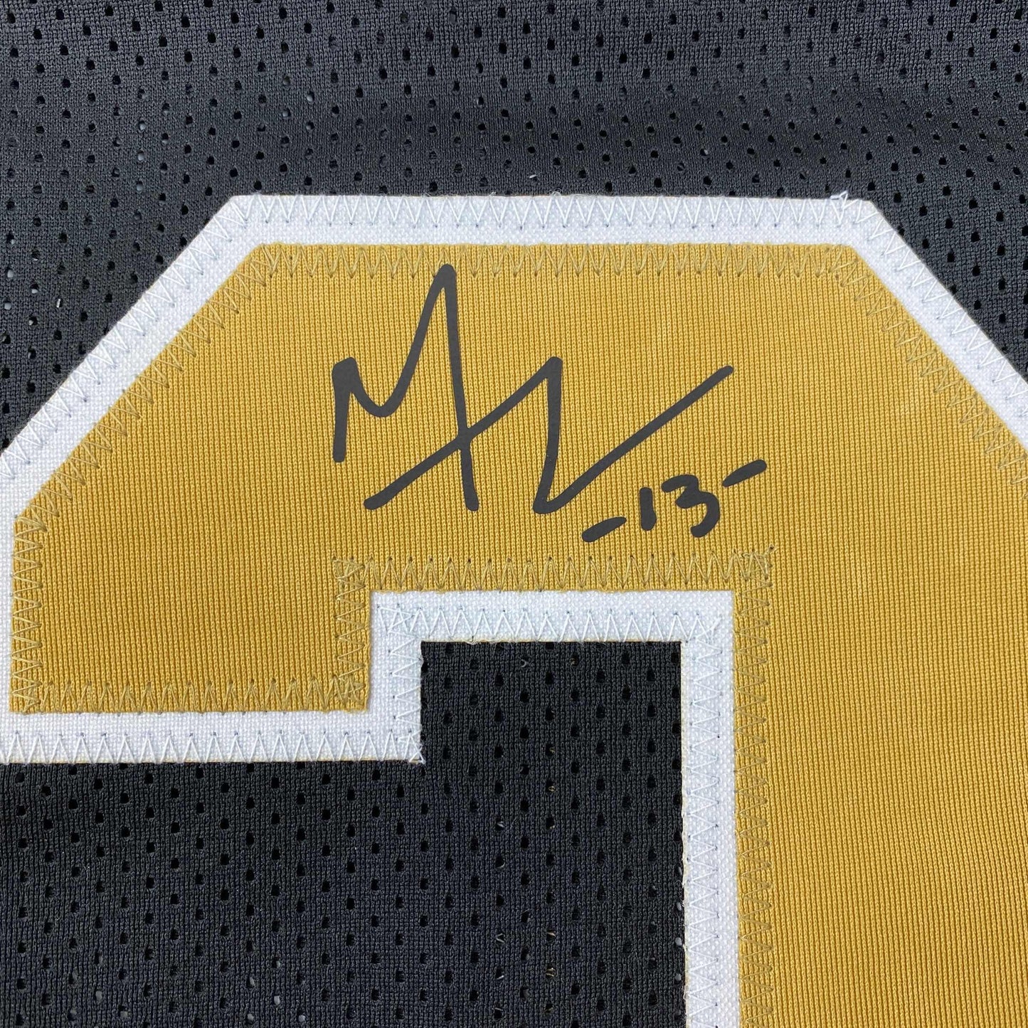 Facsimile Autographed Michael Thomas New Orleans Black Reprint Laser Auto Football Jersey Size Men's XL