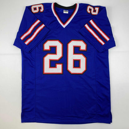 Facsimile Autographed Devin Singletary Buffalo Blue Reprint Laser Auto Football Jersey Size Men's XL