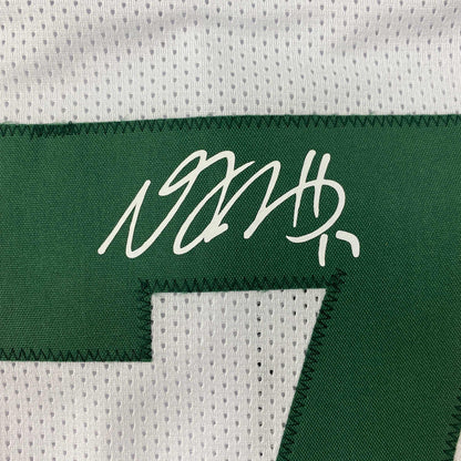 Facsimile Autographed Davante Adams Green Bay White Reprint Laser Auto Football Jersey Size Men's XL