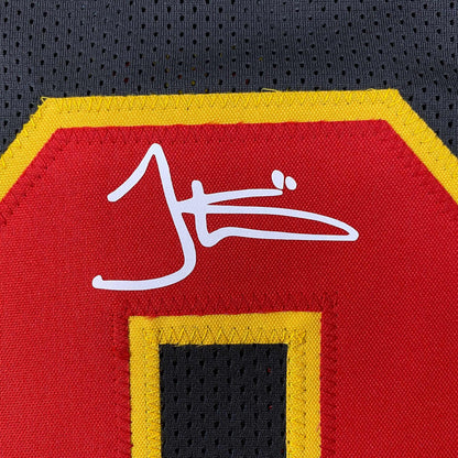 Facsimile Autographed Tyreek Hill Kansas City Black Reprint Laser Auto Football Jersey Size Men's XL