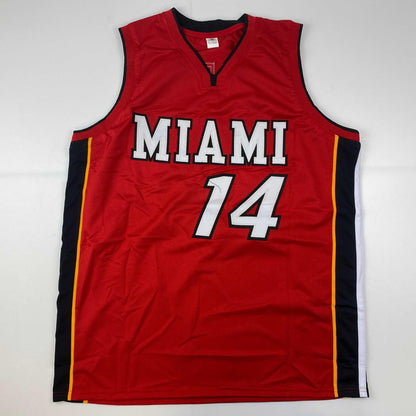 Autographed/Signed Tyler Herro Miami Red Basketball Jersey JSA COA