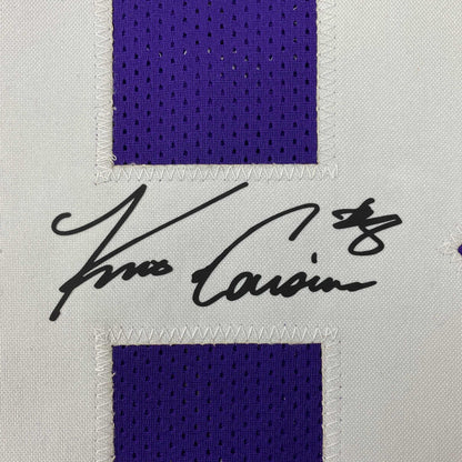 Facsimile Autographed Kirk Cousins Minnesota Purple Reprint Laser Auto Football Jersey Size Men's XL