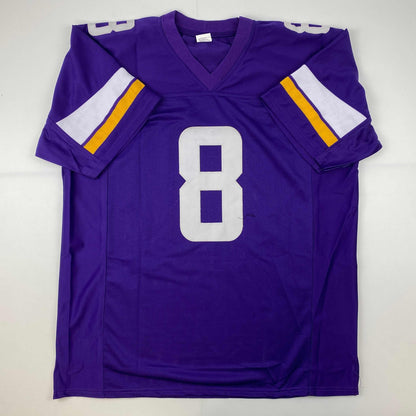 Facsimile Autographed Kirk Cousins Minnesota Purple Reprint Laser Auto Football Jersey Size Men's XL