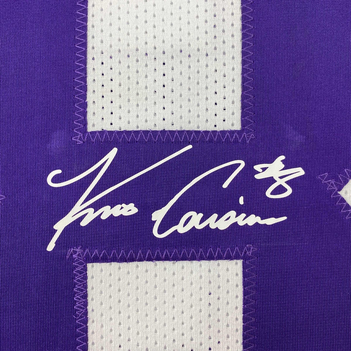 Facsimile Autographed Kirk Cousins Minnesota White Reprint Laser Auto Football Jersey Size Men's XL