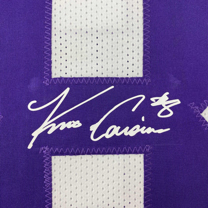Facsimile Autographed Kirk Cousins Minnesota White Reprint Laser Auto Football Jersey Size Men's XL