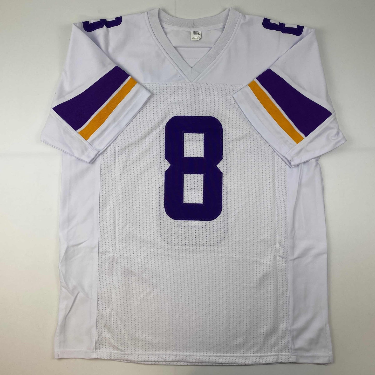 Facsimile Autographed Kirk Cousins Minnesota White Reprint Laser Auto Football Jersey Size Men's XL