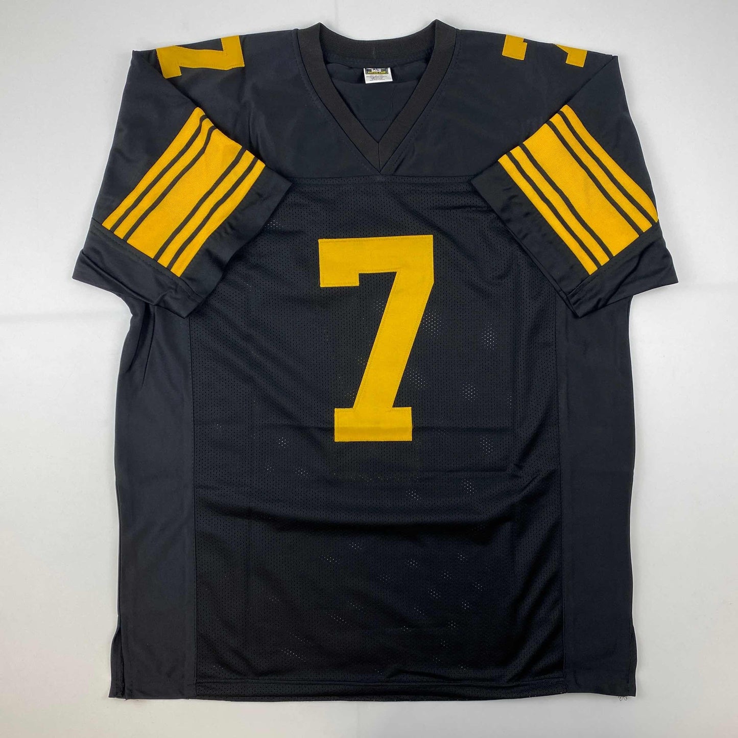 Facsimile Autographed Ben Roethlisberger Pittsburgh Color Rush Reprint Laser Auto Football Jersey Size Men's XL