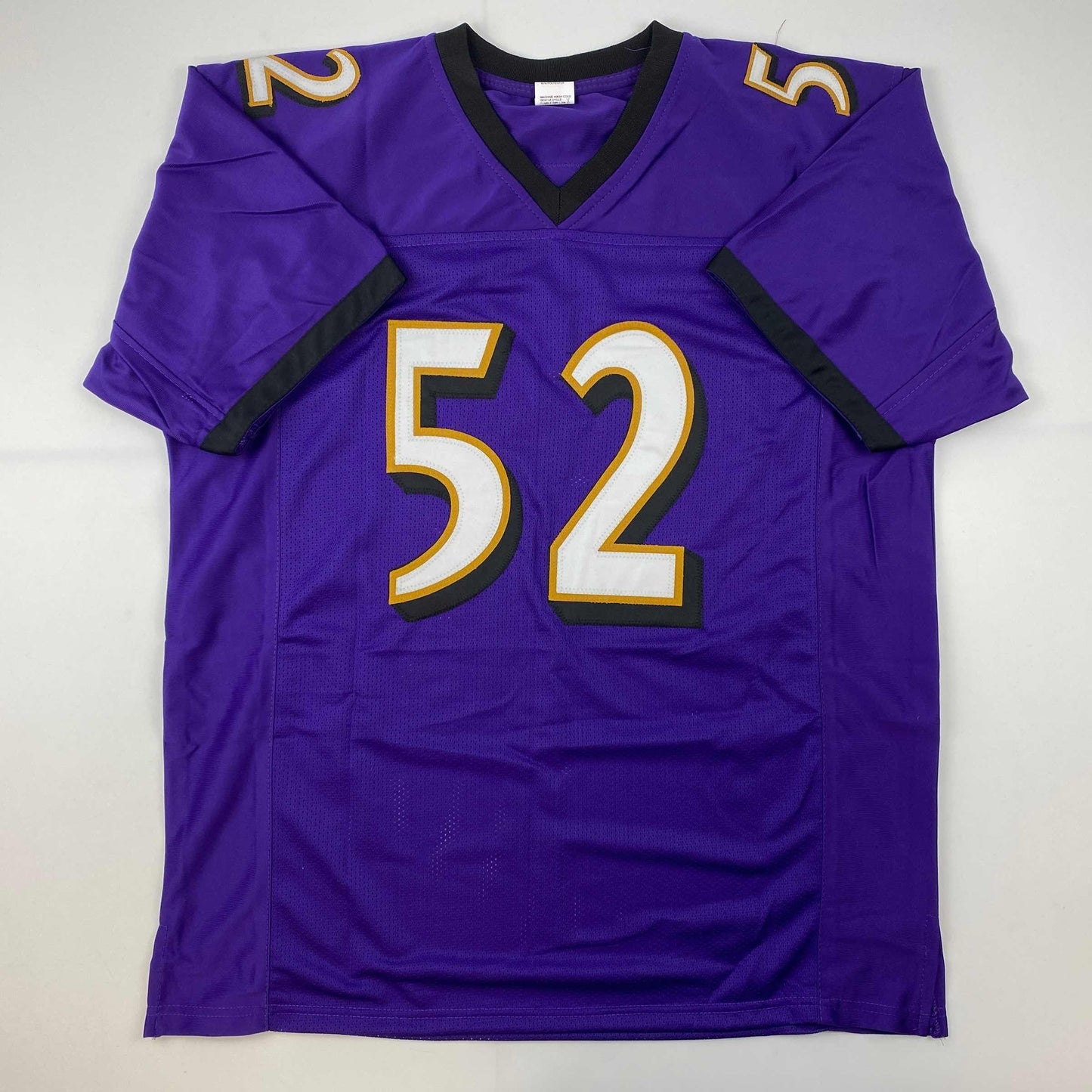Facsimile Autographed Ray Lewis Baltimore Purple Reprint Laser Auto Football Jersey Size Men's XL