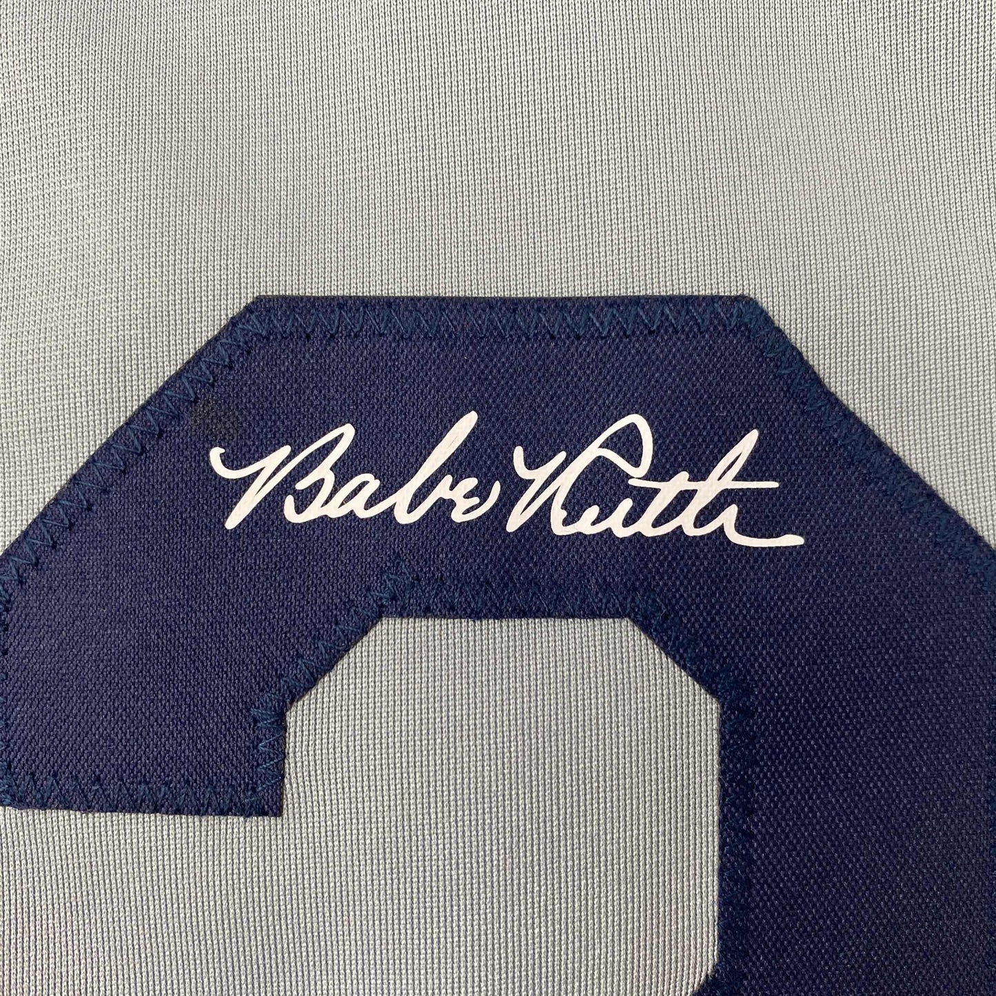 Facsimile Autographed Babe Ruth New York Grey Reprint Laser Auto Baseball Jersey Size Men's XL