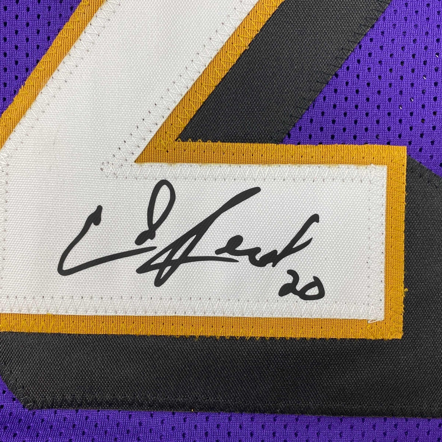 Facsimile Autographed Ed Reed Baltimore Purple Reprint Laser Auto Football Jersey Size Men's XL