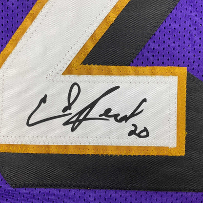 Facsimile Autographed Ed Reed Baltimore Purple Reprint Laser Auto Football Jersey Size Men's XL