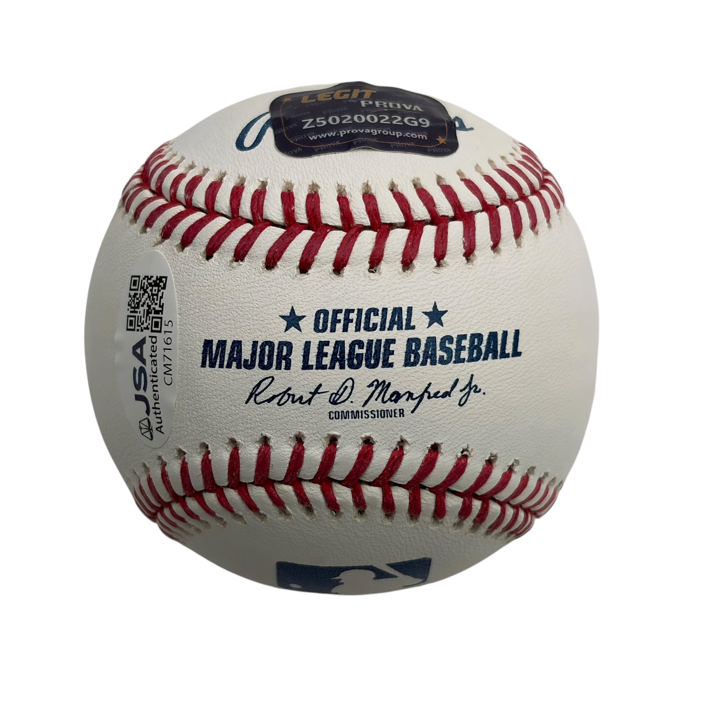 Autographed/Signed Jacob Misiorowski Rawlings Official Major League ROML Baseball JSA COA