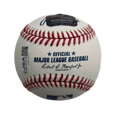 Autographed/Signed Jacob Misiorowski Rawlings Official Major League ROML Baseball JSA COA