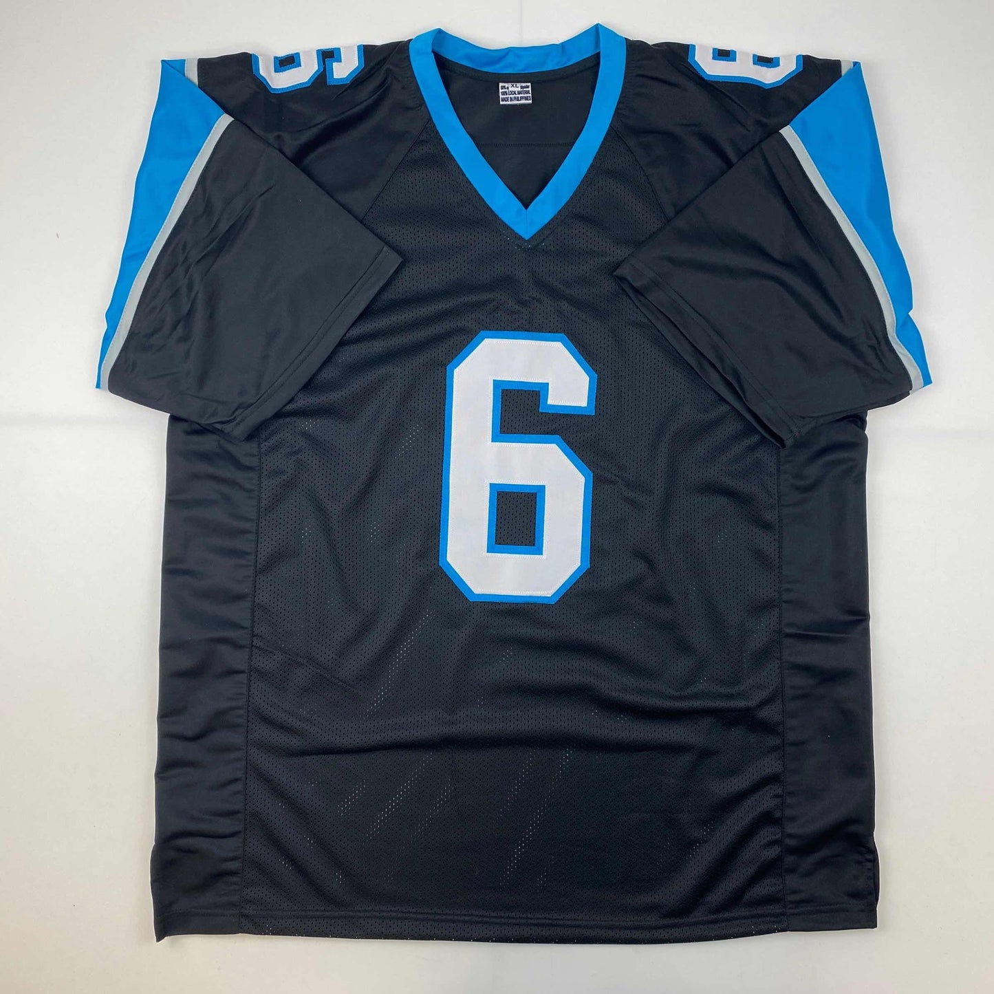 Facsimile Autographed Baker Mayfield Carolina Black Reprint Laser Auto Football Jersey Size Men's XL
