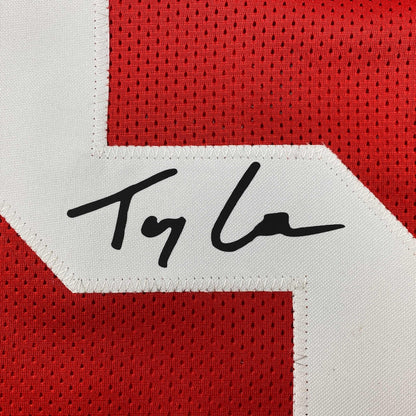 Facsimile Autographed Trey Lance San Francisco Red Reprint Laser Auto Football Jersey Size Men's XL